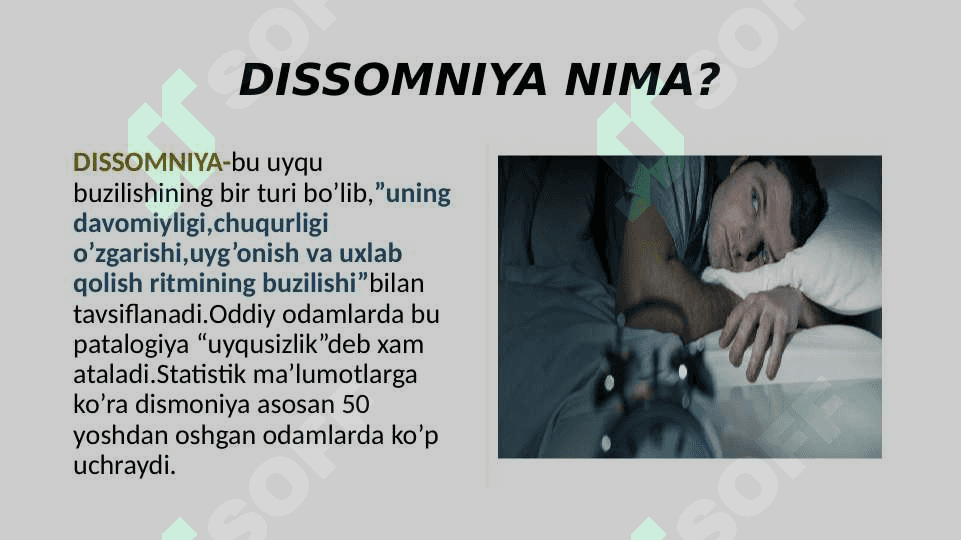 UYQU BUZILISHLARI 2