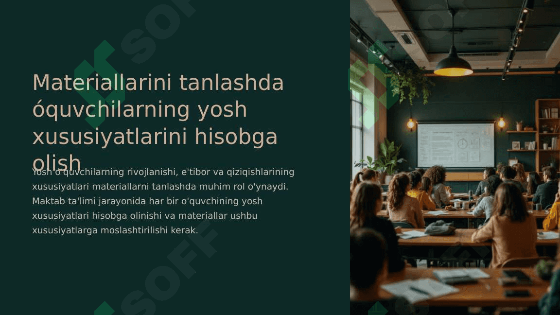 Materiallarini tanlashda óquvchilarning yosh xususiyatlarini hisobga olish 3