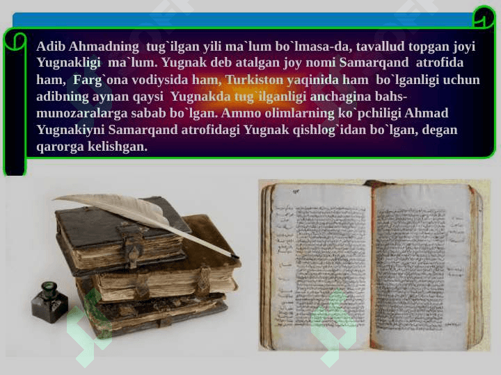 Ahmad Yugnakiy hayoti va ijodi 5