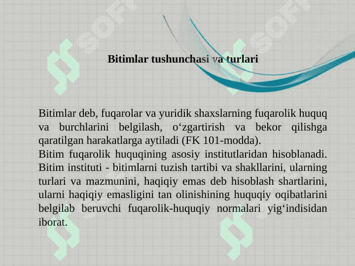 bitimlar va da'vo muddati 3