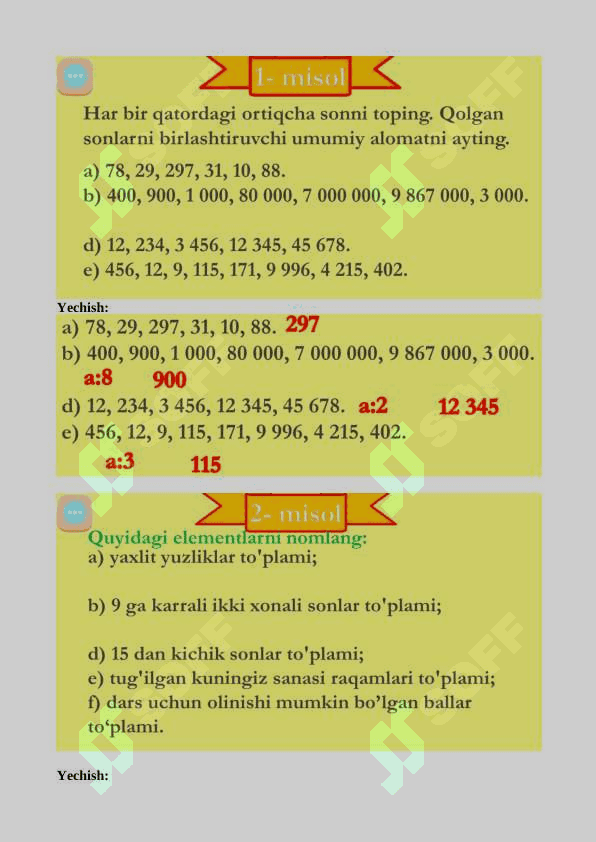 4-sinf matematika To'plamlar va ma'lumotlar 3