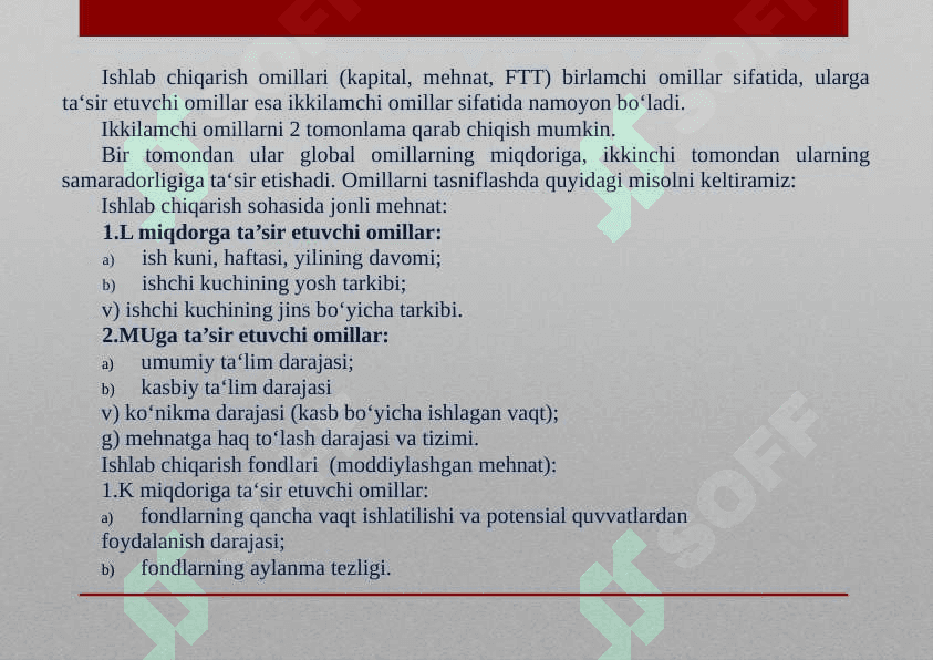 BOZOR HAJMINI ANIQLASHDA EKONOMETRIK MODELLARDAN.pptx 4
