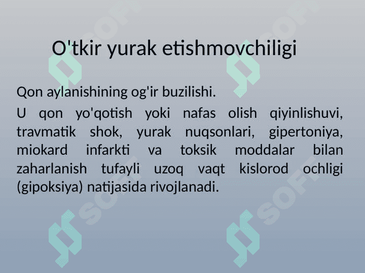 O'tkir yurak yetishmovchiligi 3