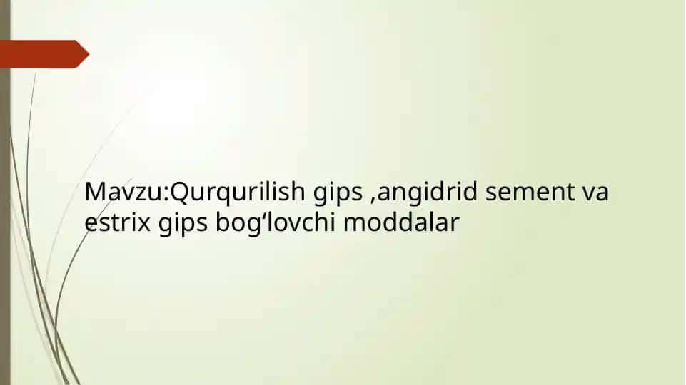 Qurilish gips