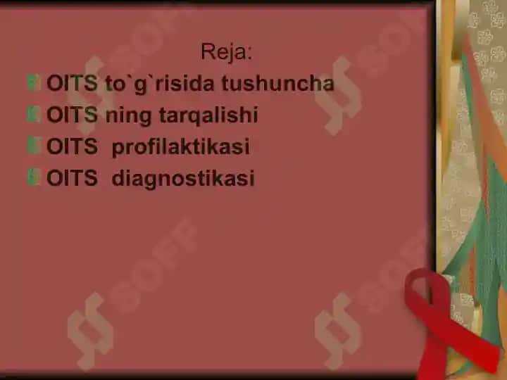 OITS (Orttirilgan Immunitet Tanqisligi Sindromi) 2