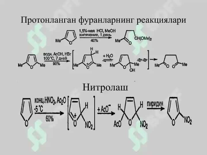 Фуранларнинг кимёвий хоссалари 2