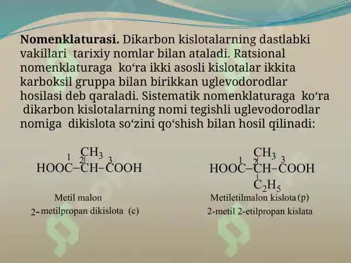 Ikki asosli karbon kislotalar 4