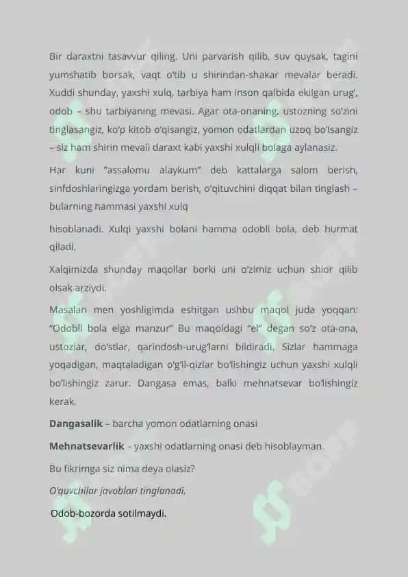 "Kelajak soati" 3-mavzu Mashg'ulot Ssenariysi 2