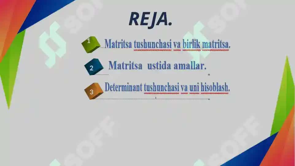 Matritsalar algebrasi 2