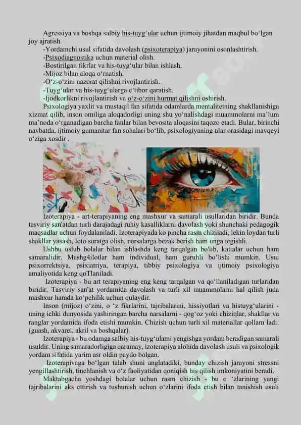 Art terapiya va ularning turlari 6