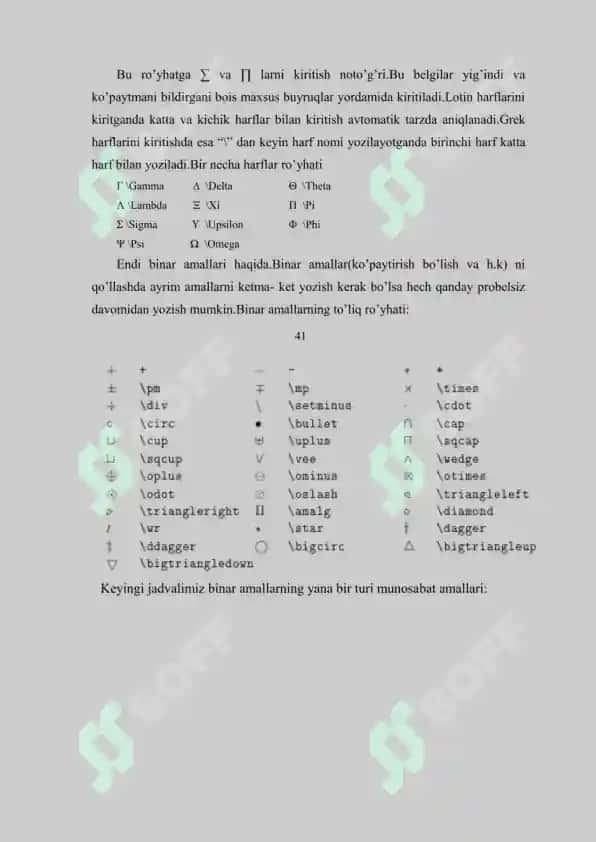 Matematik formulalar bilan ishlash 2