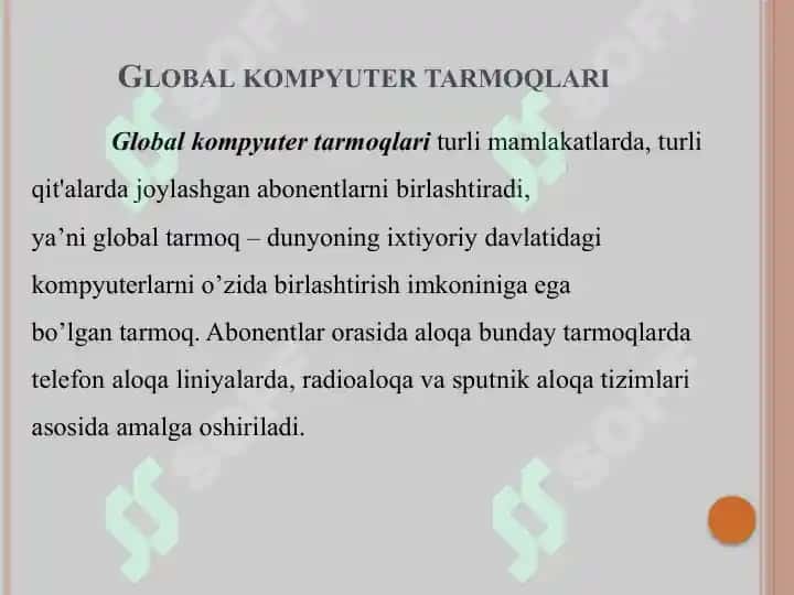 Global kompyuter tarmoqlari 2