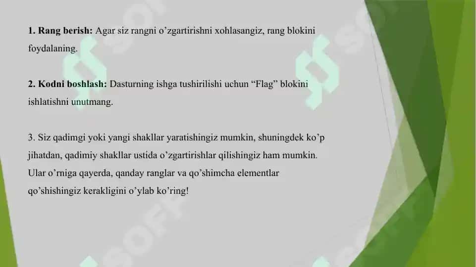 Scratch dasturida Takrorlash bloki yordamida yangi shakl chizish 4