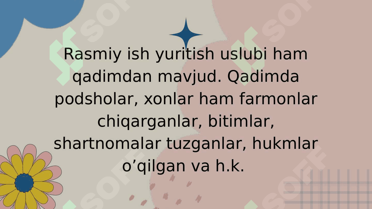 SHAXSIY ISH QOGʻOZLARI USLUBI 3