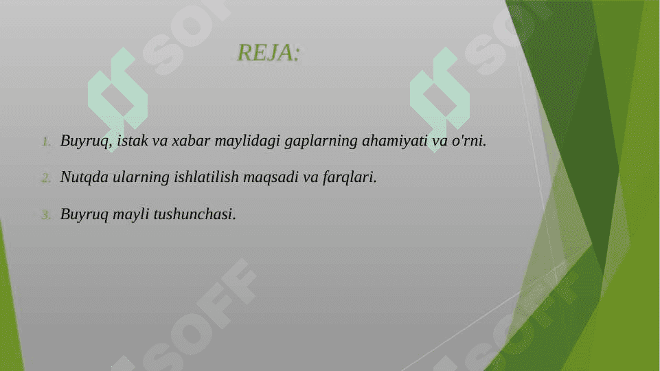 Buyruq istak va xabar maylidagi gaplar 2