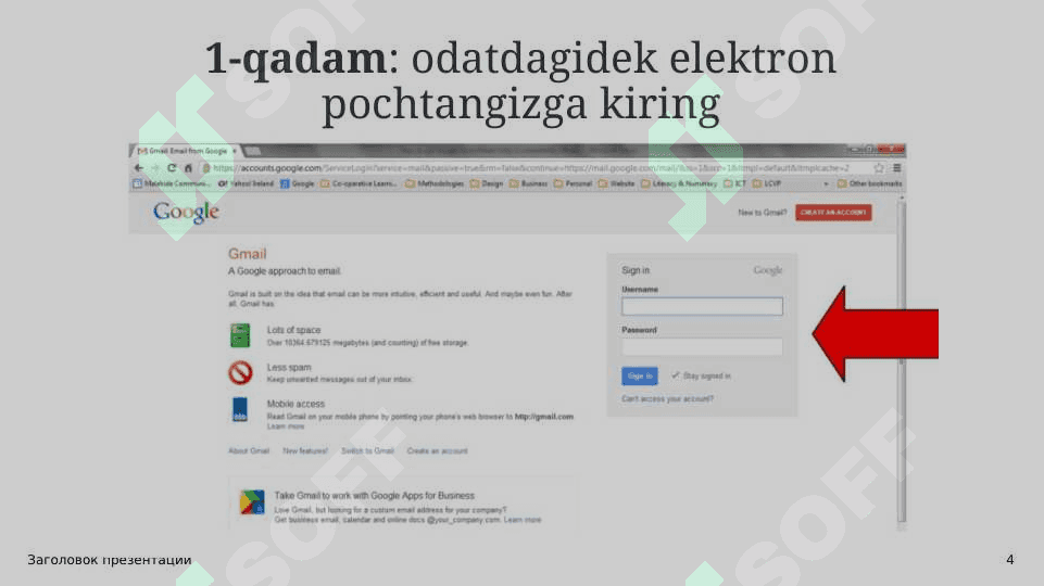 Google Tablitsa, Google Hujjatlar, Google Site 4