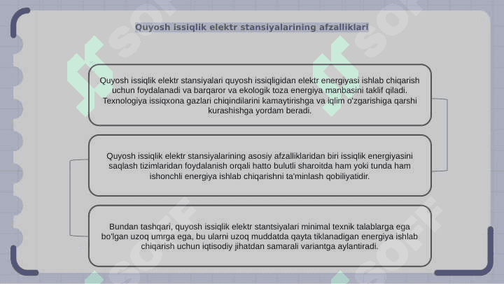 Quyosh issiqlik elektr stansiyalari 7