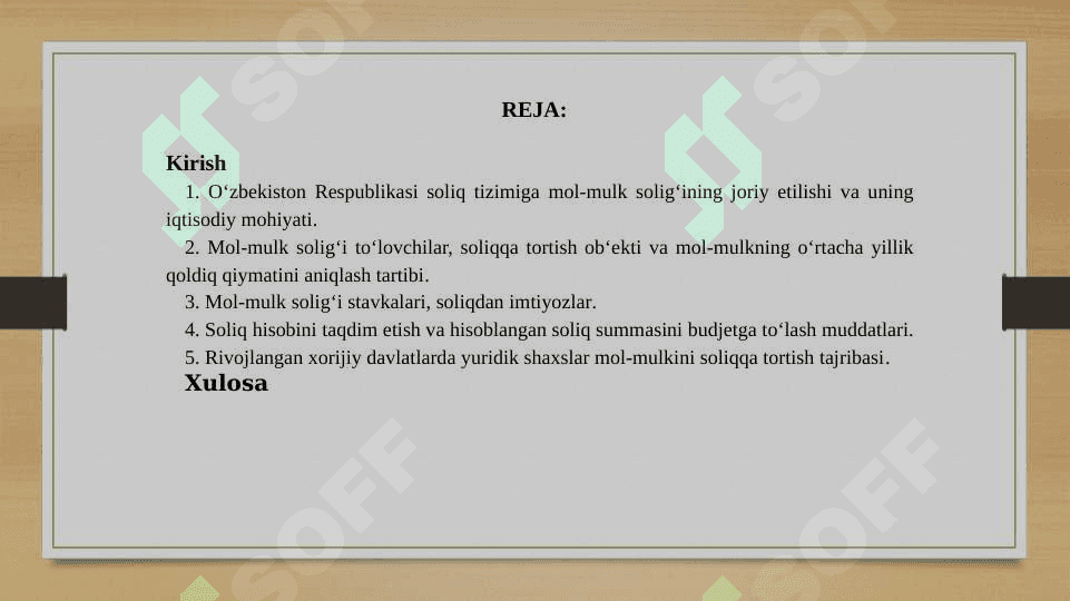 Yuridik shaxslarning mol-mulkiga solinadigan soliq 2