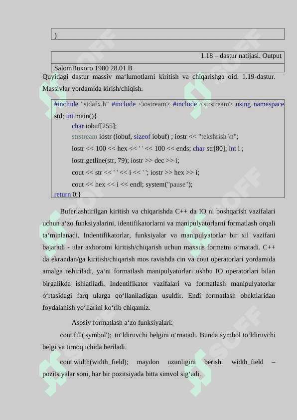 Buferlashtirilgan kiritish va chiqarish 6