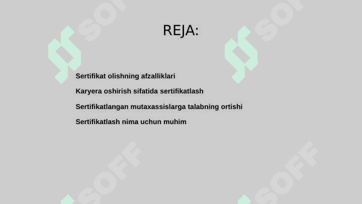 Sertifikatlashtirishning ahamiyati 2