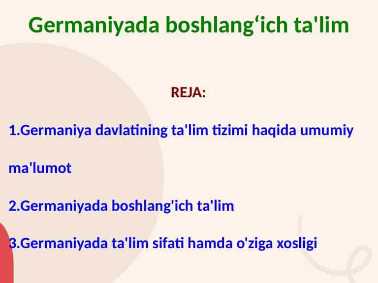 Germaniyada boshlangʻich ta'lim