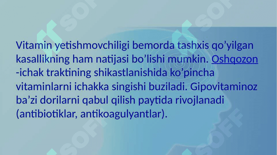 Avitaminoz (gipovitaminoz) 6
