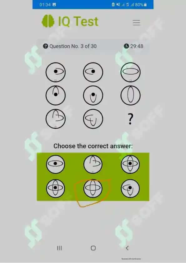Argos Iq test javoblari 3