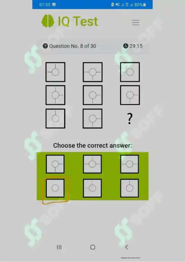 Argos Iq test javoblari 8