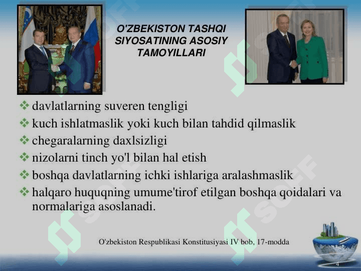 O’zbekiston va jahon hamjamiyati 4