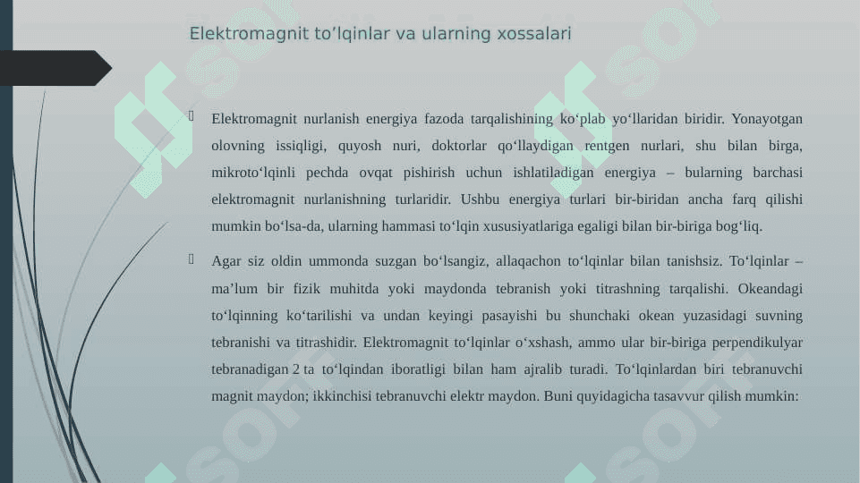 Elektromagnit to'lqin tuzilmasi 3