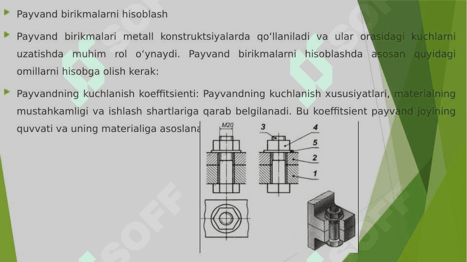 Payvand birikmalarni hisobi. Boltli birikmalar hisobi. 3