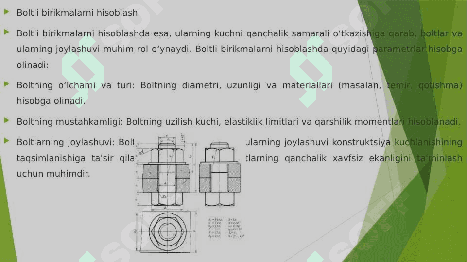 Payvand birikmalarni hisobi. Boltli birikmalar hisobi. 5