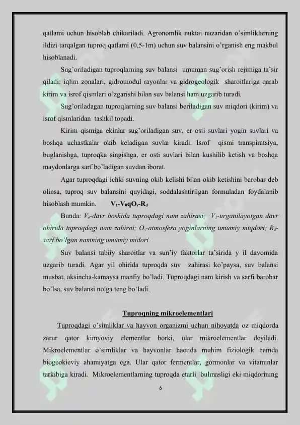 Tuproq-mineral elementlar manbai 6