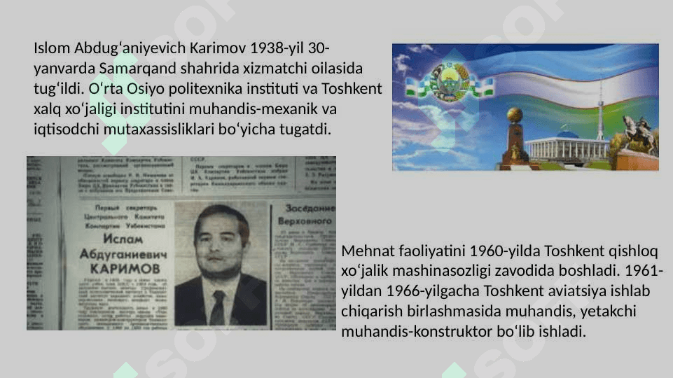 ISLOM ABDUG'ANIYEVICH KARIMOVNING O'ZBEKISTON PREZIDENTI ETIB SAYLANISHI 2