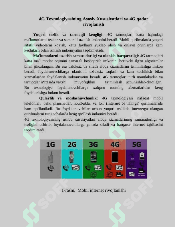 4G sotali aloqa tarmoqlari 4