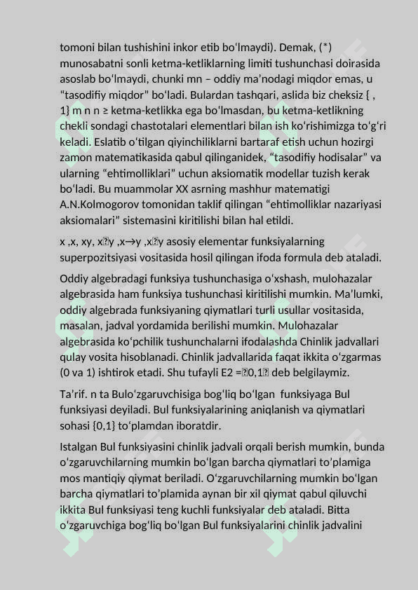 Normal formulaga keltirish haqida teorema va Aksiomalar 3