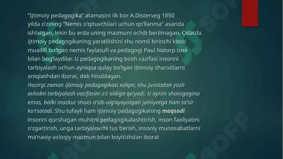 Ijtimoiy pedagogikaning nazariy asoslari 6