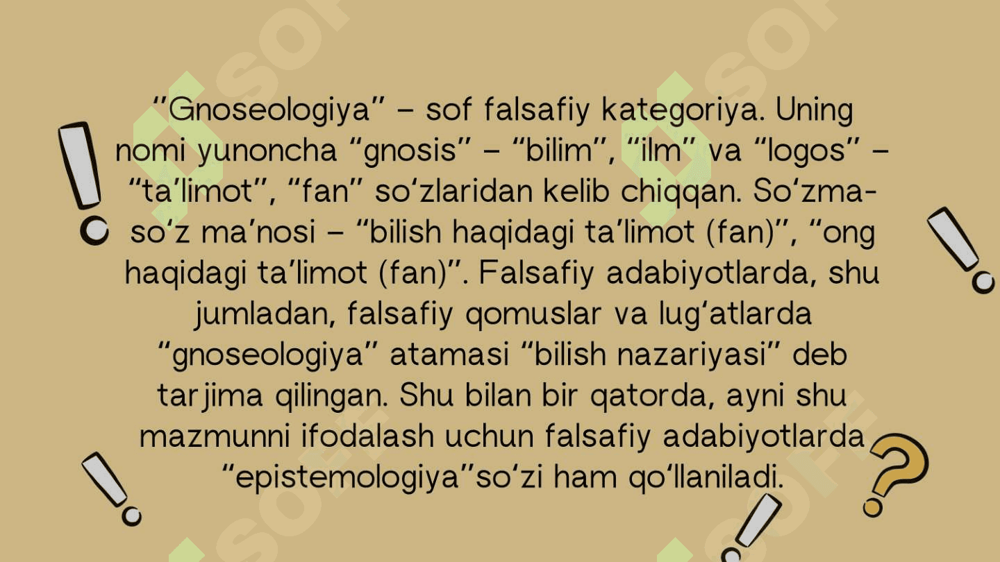 Falsafa tarixida bilishga oid qarashlar 4