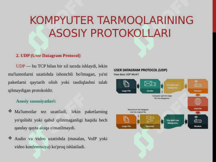 Kompyuter tarmoqlarining asosiy protokollari. 8