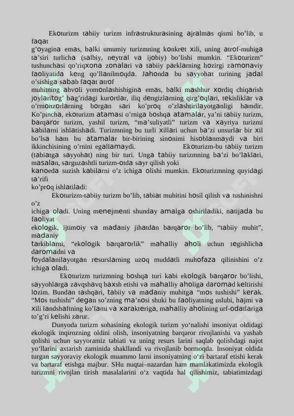 O`QUV-USLUBIY MAJMUA Ekoturizm fanidan 6