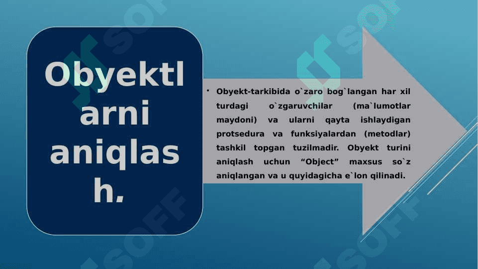 Ob’ektga yo’naltirilgan dasturlash. 4
