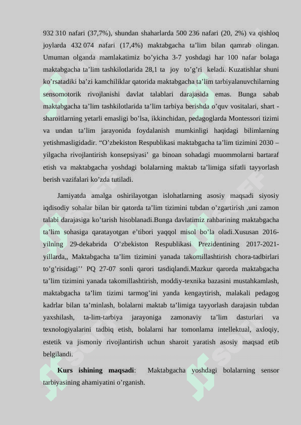 MAKTABGACHA YOSHDAGI BOLALARNING SENSOR TARBIYASI 3