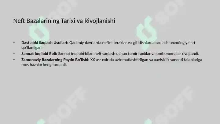 Neft bazalari turlari haqida 3