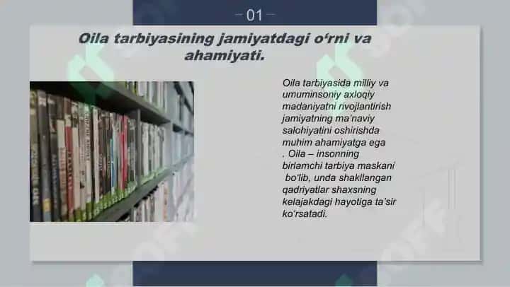 Oila tarbiyasida milliy va umuminsoniy axloqiy madaniyatni rivojlantirish 2