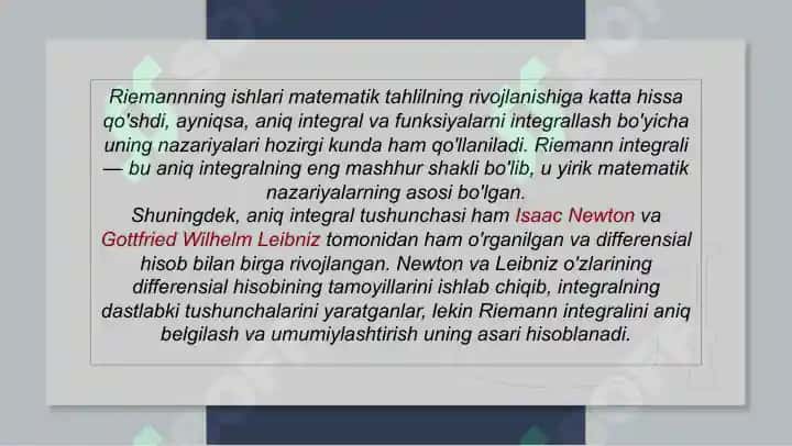 Aniq integral va uning xossalari 3