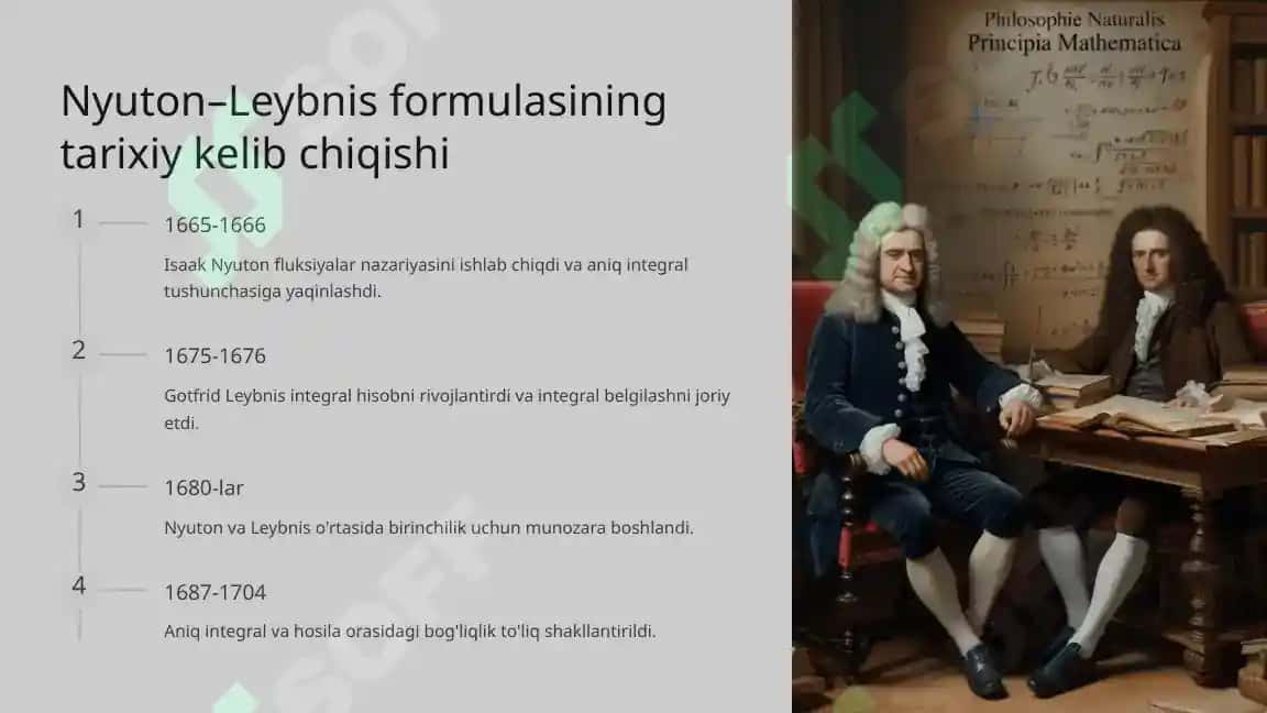 Aniq integral. Nyuton-Leybnis formulasi 7