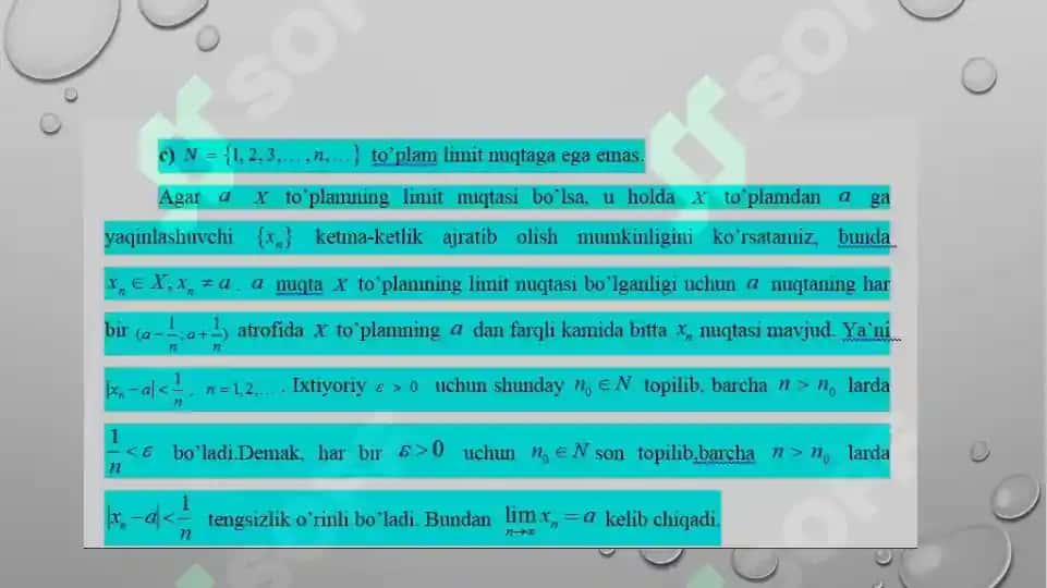Funksiyaning limiti va uning xossalari 4