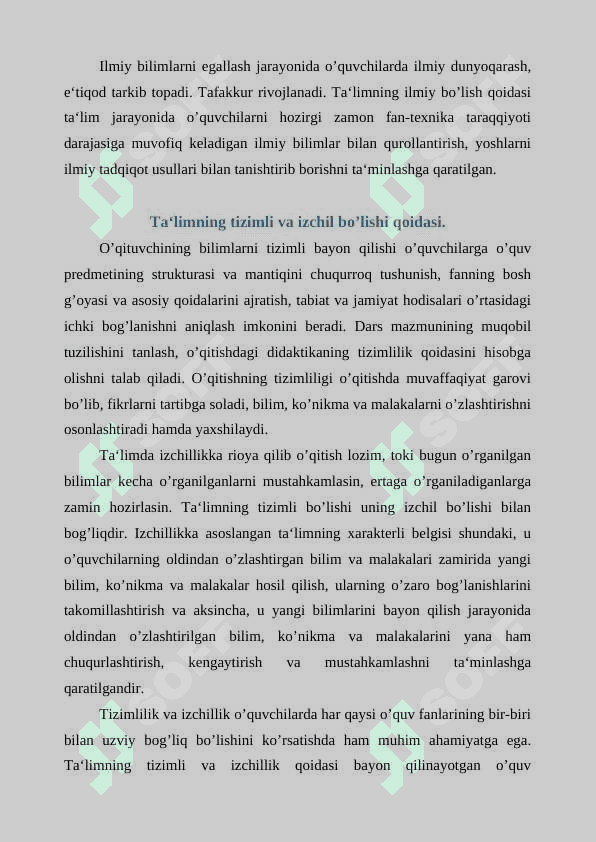 Ta`lim qonuniyatlari 8