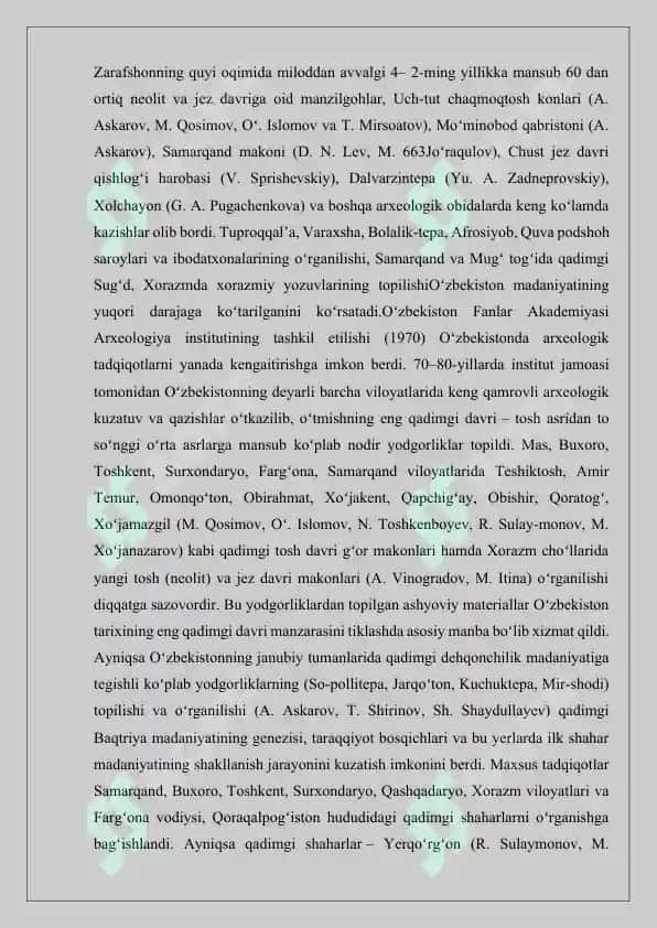 Arxeologik Manbalar 4