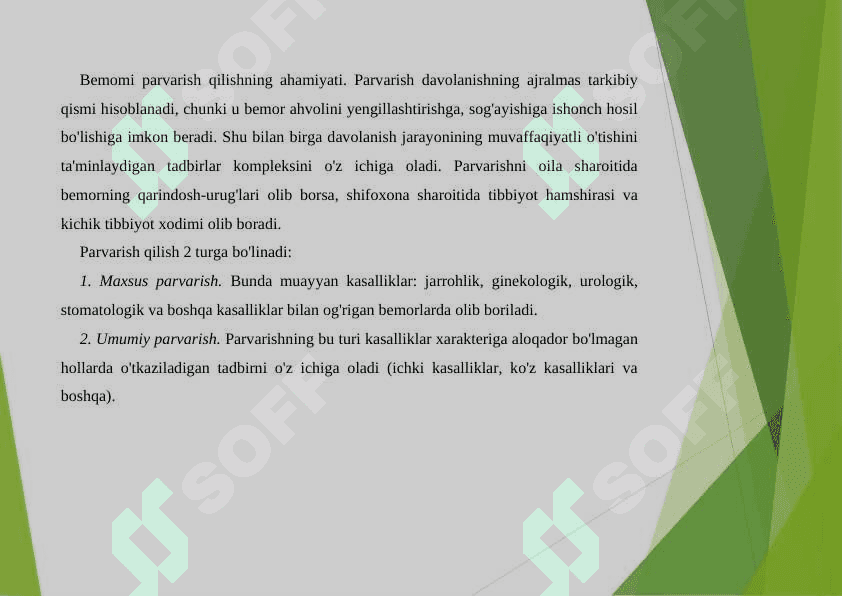 BEMOR PARVARISHINING AHAMIYATI VA USULLARI 2